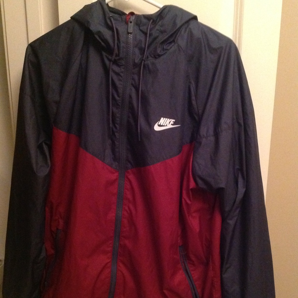 Nike Windrunner Red Windbreaker Hoodie